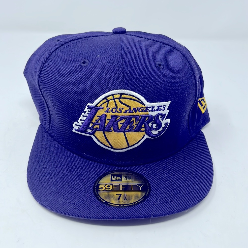 59Fifty New Era Lakers Purple & Gold Flat Bill Basketball Cap